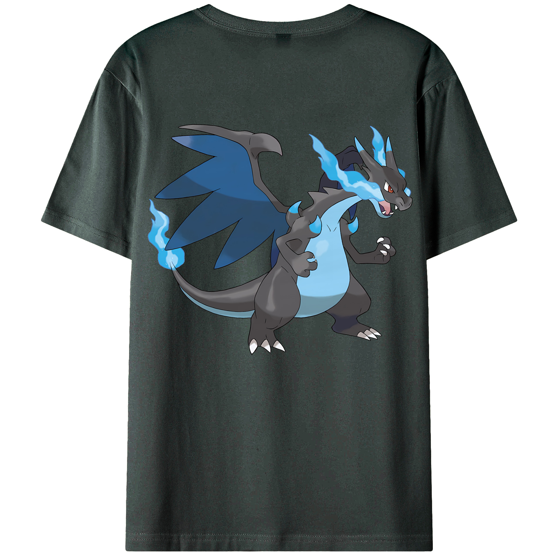 （画像用） ポケットモンスター Pokémon 綿100％ メンズ半袖Tシャツ（バックプリント） 通気性